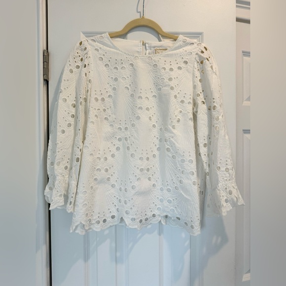 Gigi White Eyelet Top, size medium - Picture 1 of 7